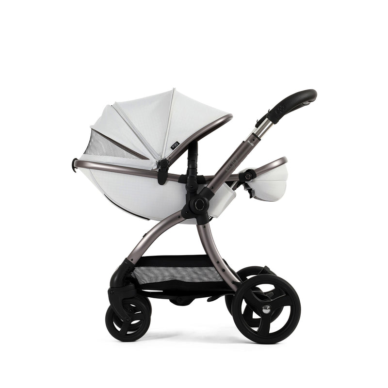 Egg 3 Luxury Shell i Size Travel System - Houndstooth Silver