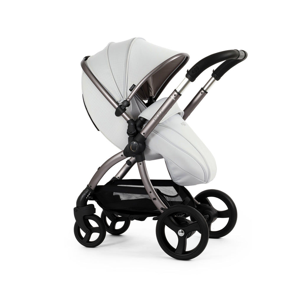 Egg 3 Luxury Shell i Size Travel System - Houndstooth Silver