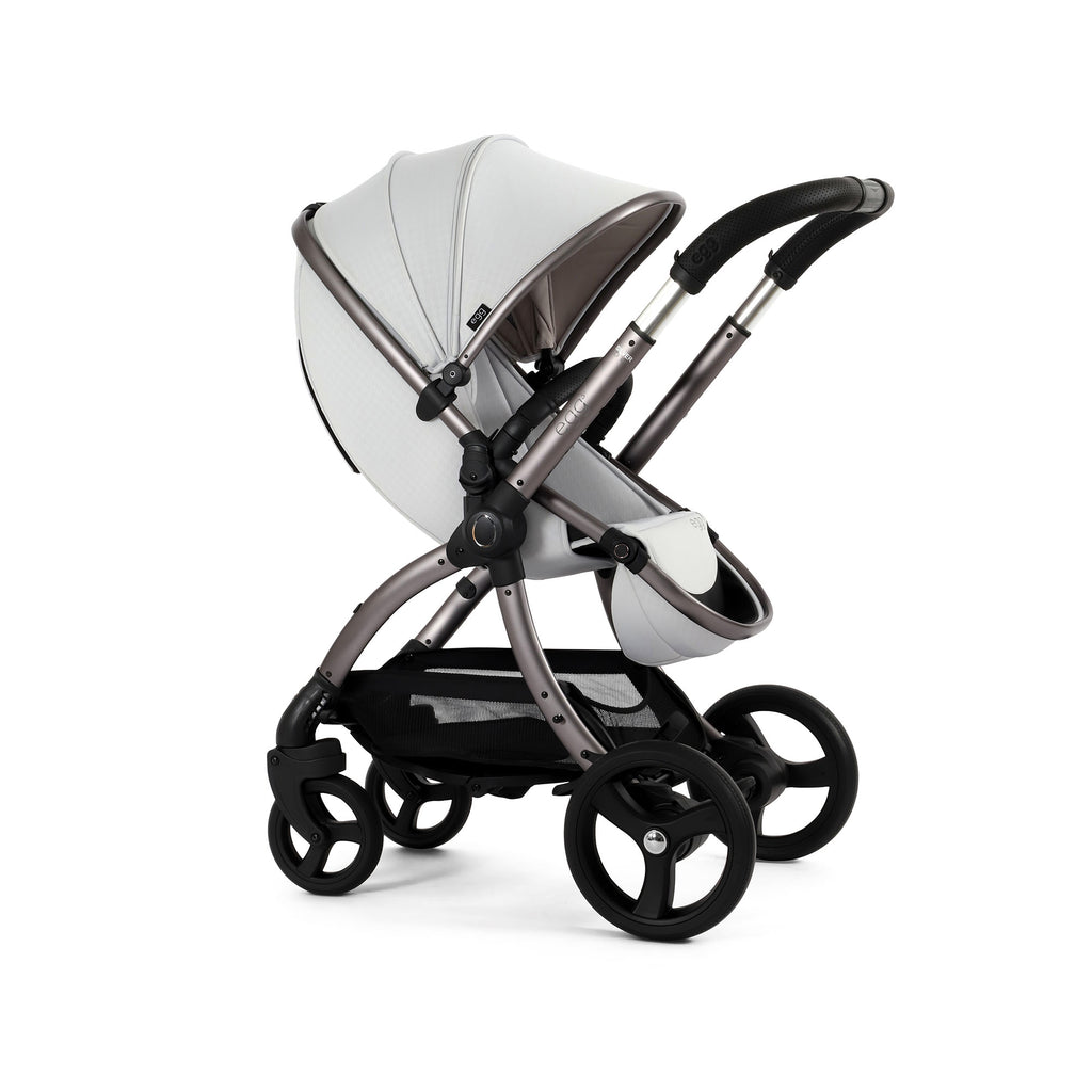 Egg 3 Luxury Shell i Size Travel System - Houndstooth Silver
