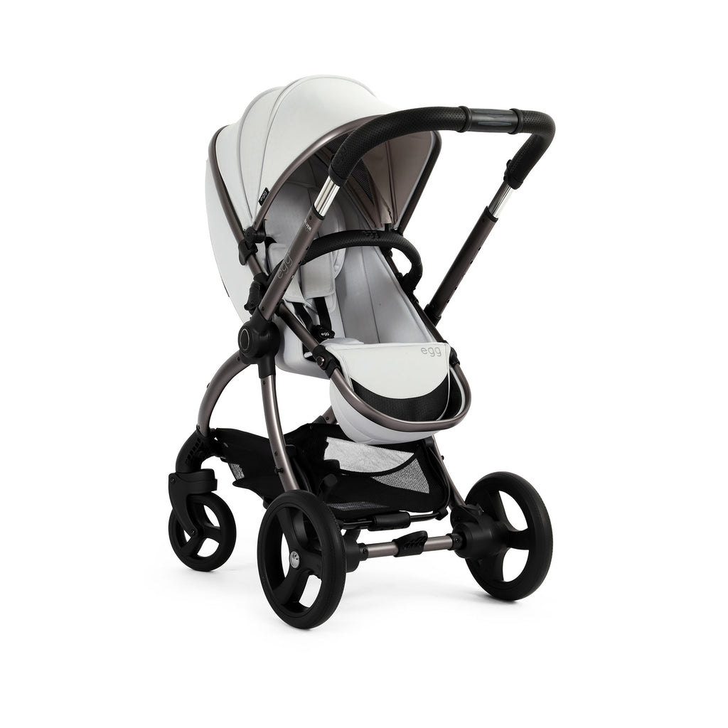 Egg 3 Luxury Shell i Size Travel System - Houndstooth Silver