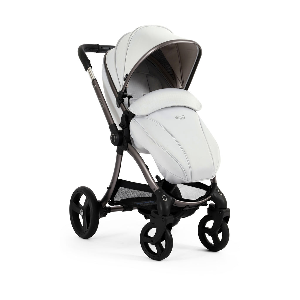 Egg 3 Luxury Shell i Size Travel System - Houndstooth Silver