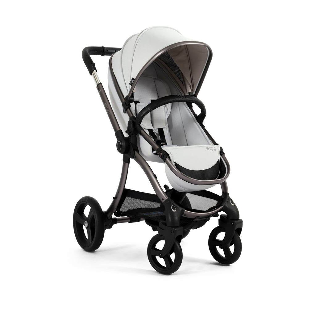 Egg 3 Luxury Shell i Size Travel System - Houndstooth Silver