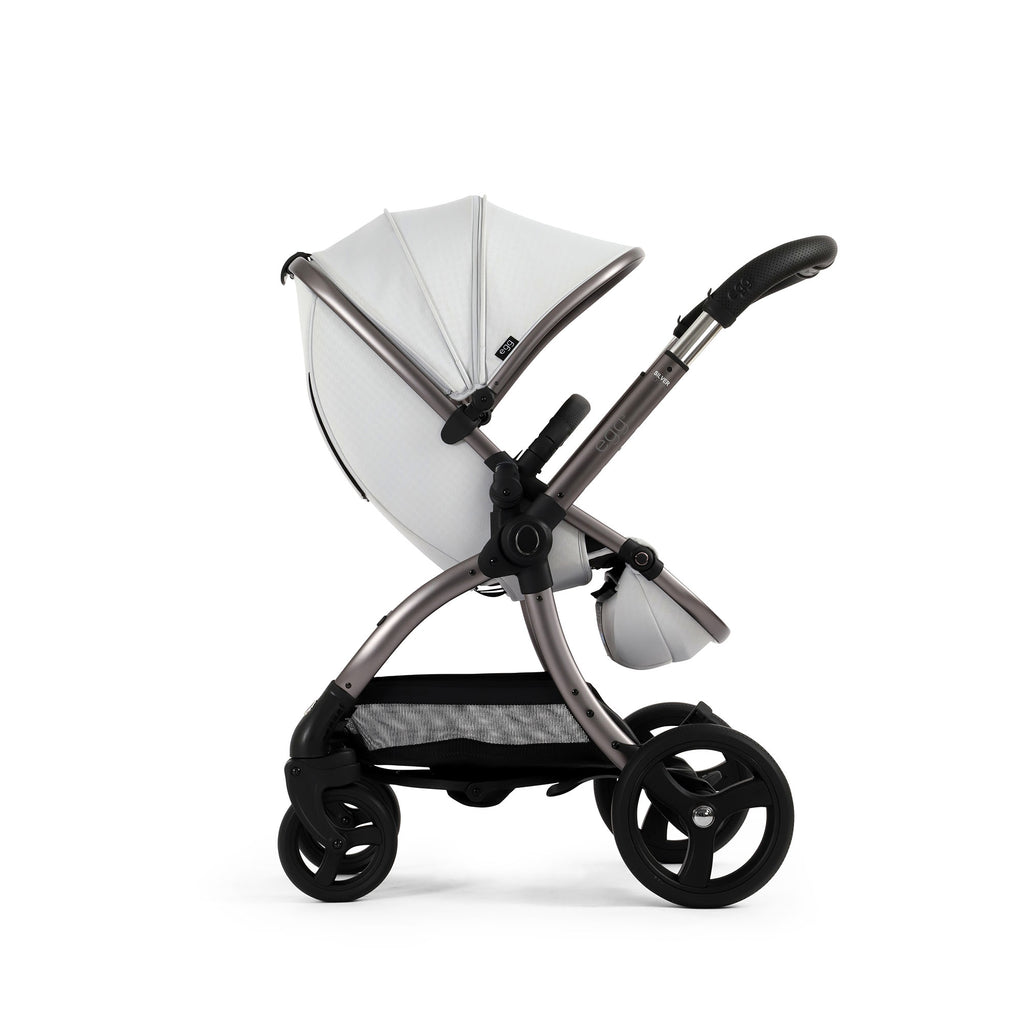 Egg 3 Luxury Shell i Size Travel System - Houndstooth Silver