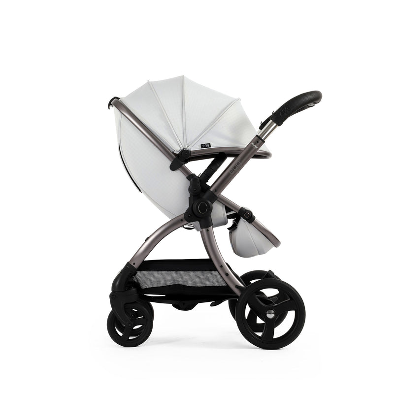 Egg 3 Luxury Shell i Size Travel System - Houndstooth Silver