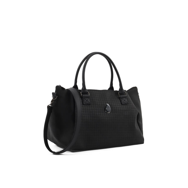 Egg Overnight Bag - Houndstooth Black
