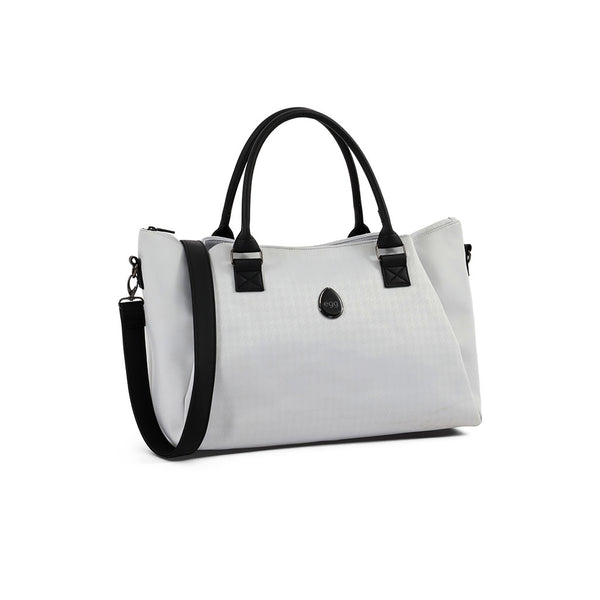 Egg Overnight Bag - Houndstooth Silver