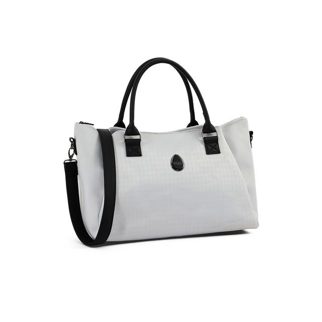 Egg Overnight Bag - Houndstooth Silver