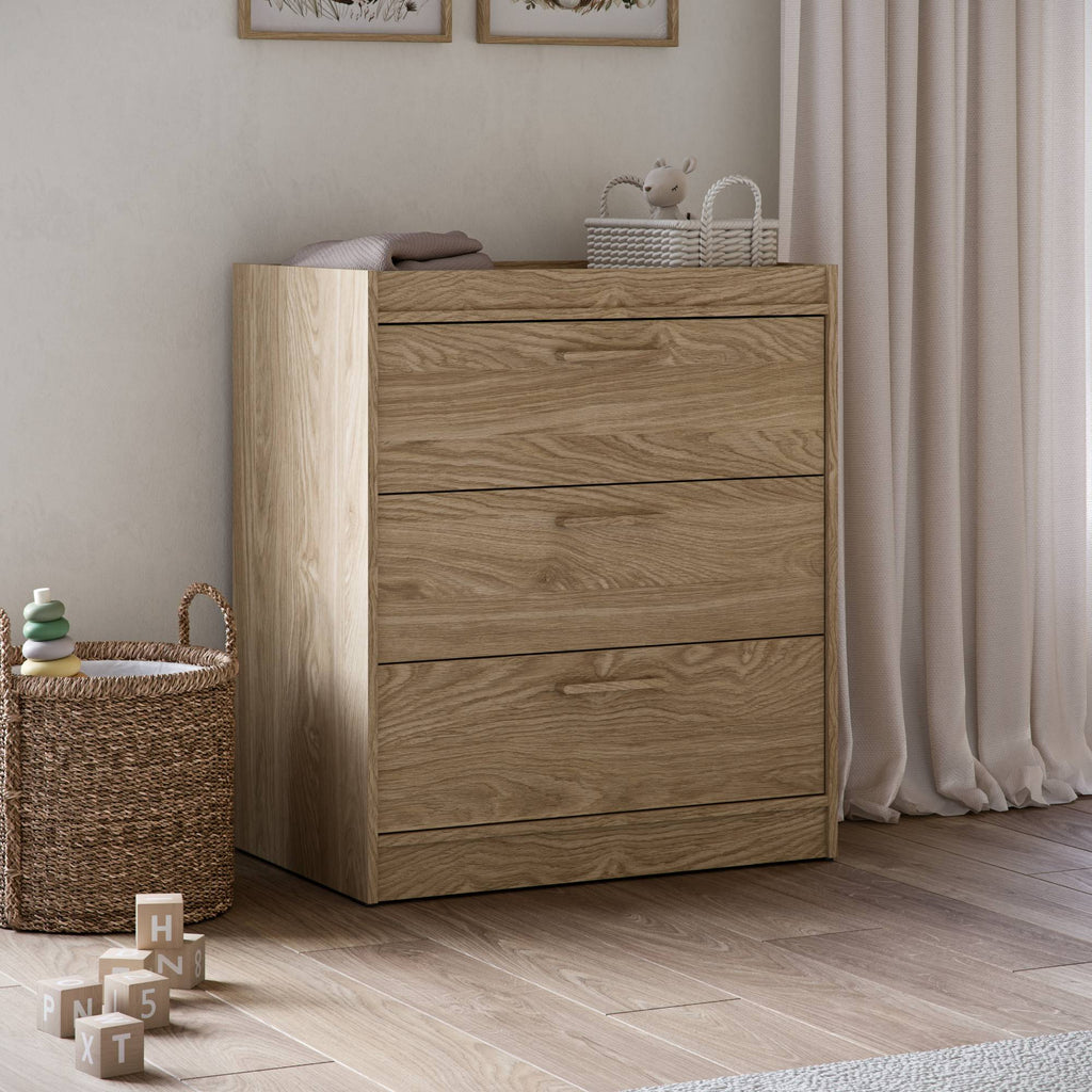 Silver Cross Geneva 3 Piece Nursery Set with Cot Bed, Dresser & Wardrobe