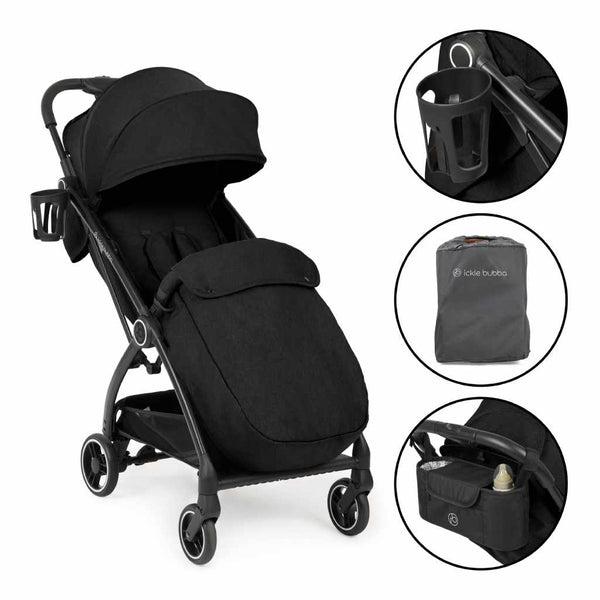 Ickle Bubba Aries Prime Autofold Stroller - Black