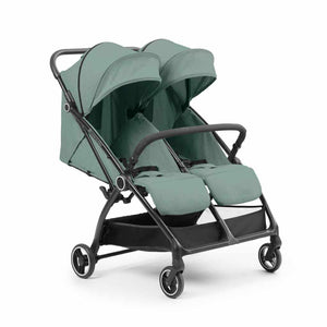 Ickle Bubba Double Autofold Stroller - Sage Green