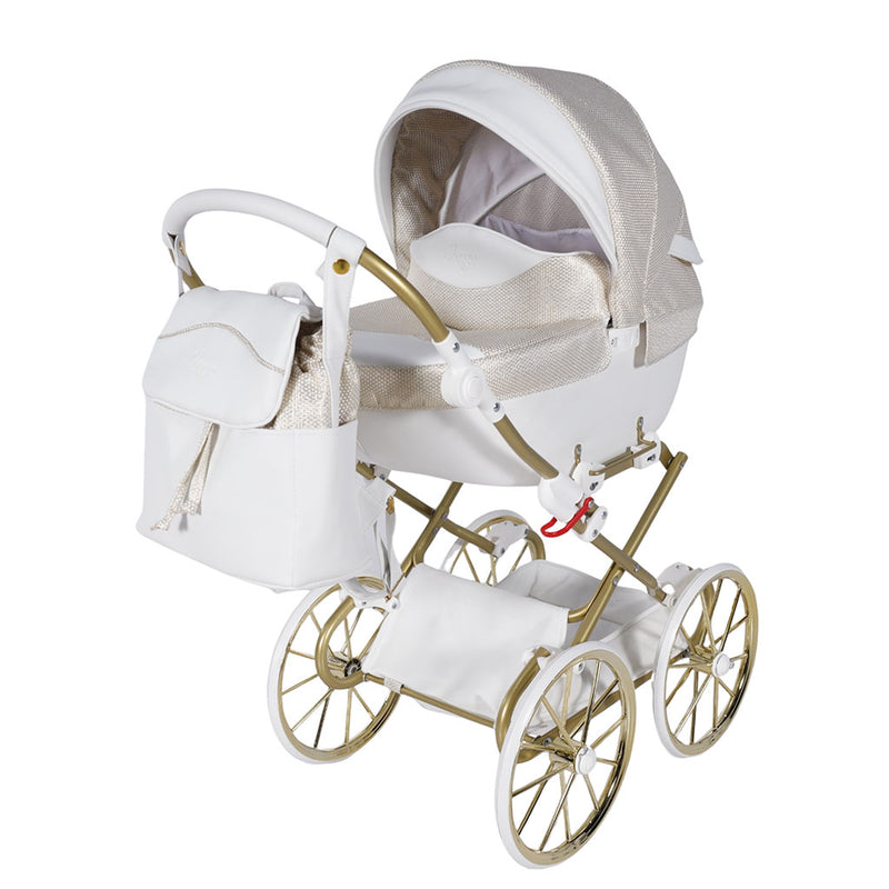 Junama Dolce White Gold Doll's Pram