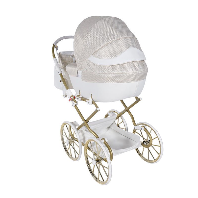Junama Dolce White Gold Doll's Pram