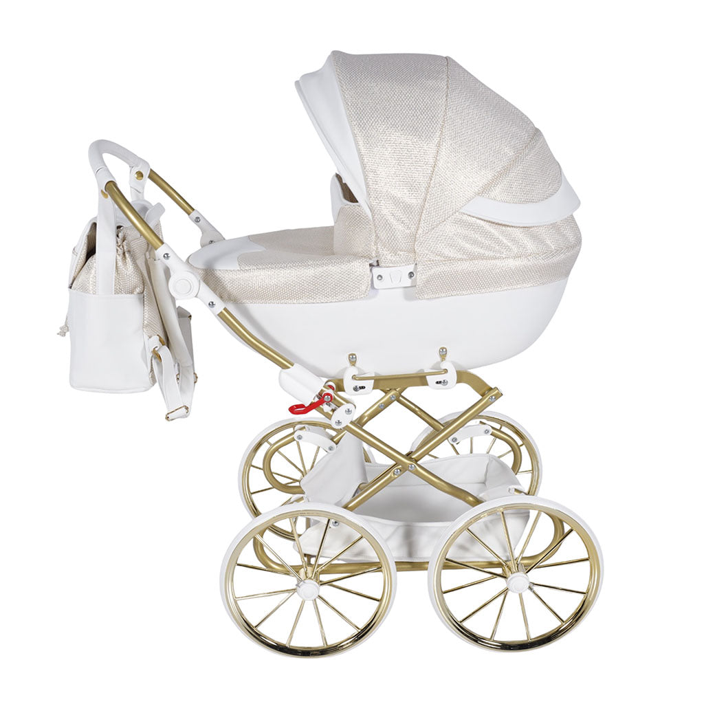 Junama Dolce White Gold Doll's Pram