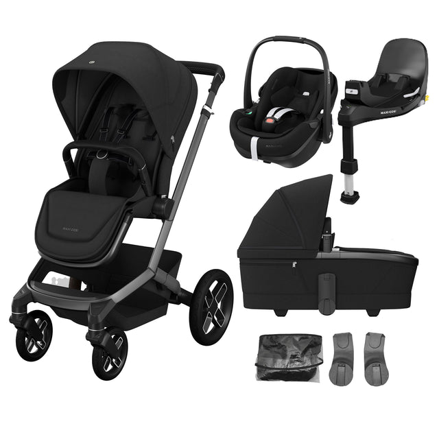Maxi Cosi Fame Premium Travel System Black