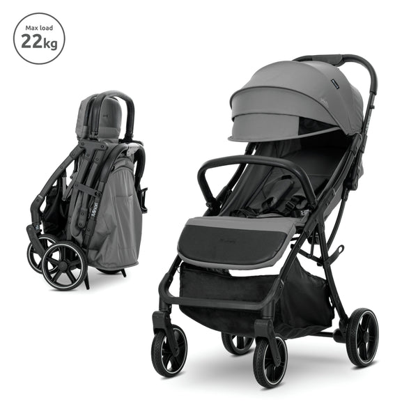 Lorelli Auto Fold Stroller Minori - Grey 2 in 1 Photo
