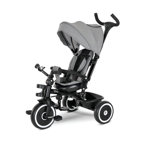 Lorelli Tino Childrens Tricycle with 360 Rotation – Grey Angle View