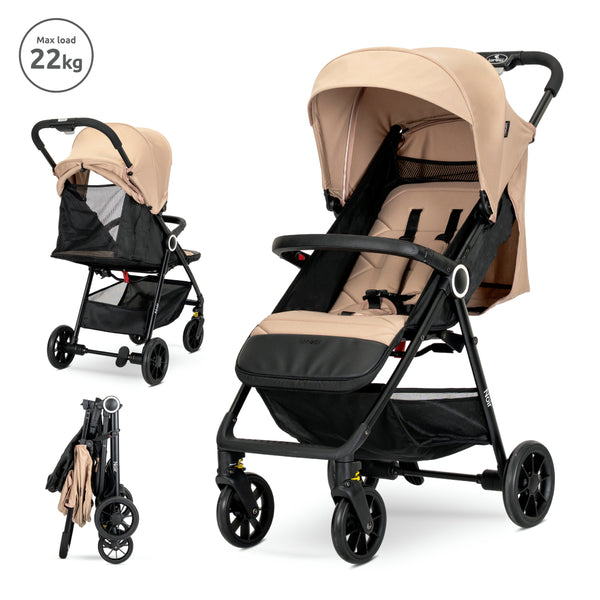 Lorelli Noir Lightweight One Handed Fold Stroller – Beige 1