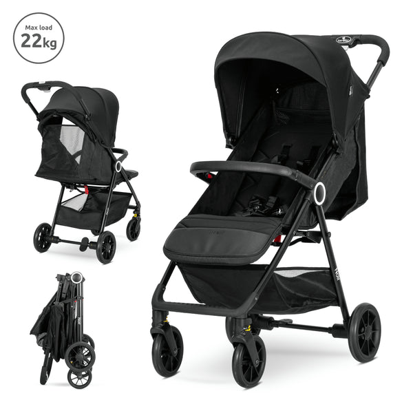 Lorelli Noir Lightweight One Handed Fold Stroller – Black  All in 1 image 