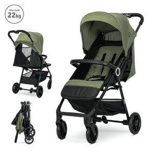 Lorelli Noir Lightweight One Handed Fold Stroller – Green All in 1 