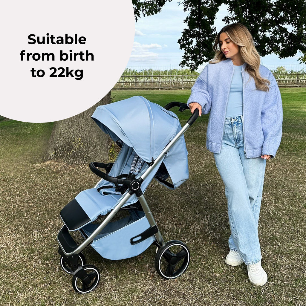 My Babiie MB160 Plus Pushchair - Blue Plaid