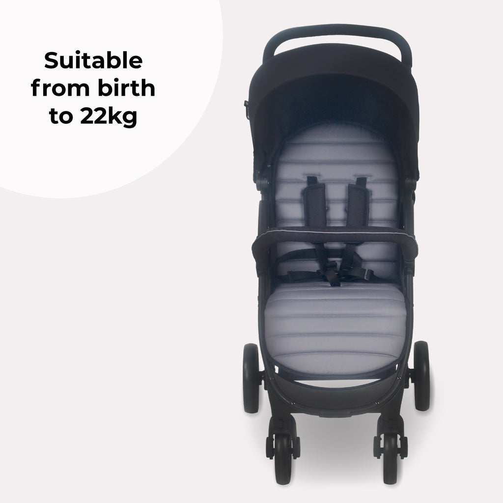 My Babiie MB30 Plus Pushchair - Black and Grey