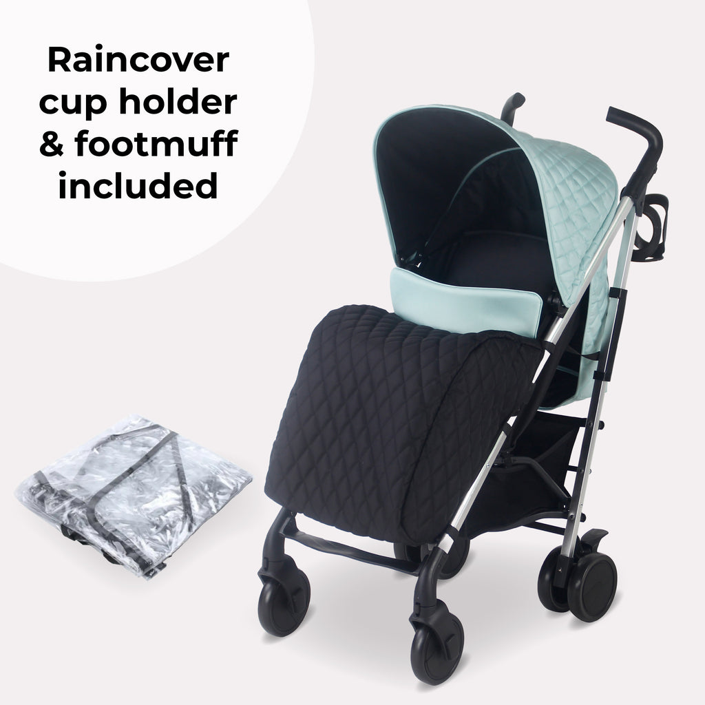 My Babiie MB51 Plus Stroller - Quilted Aqua