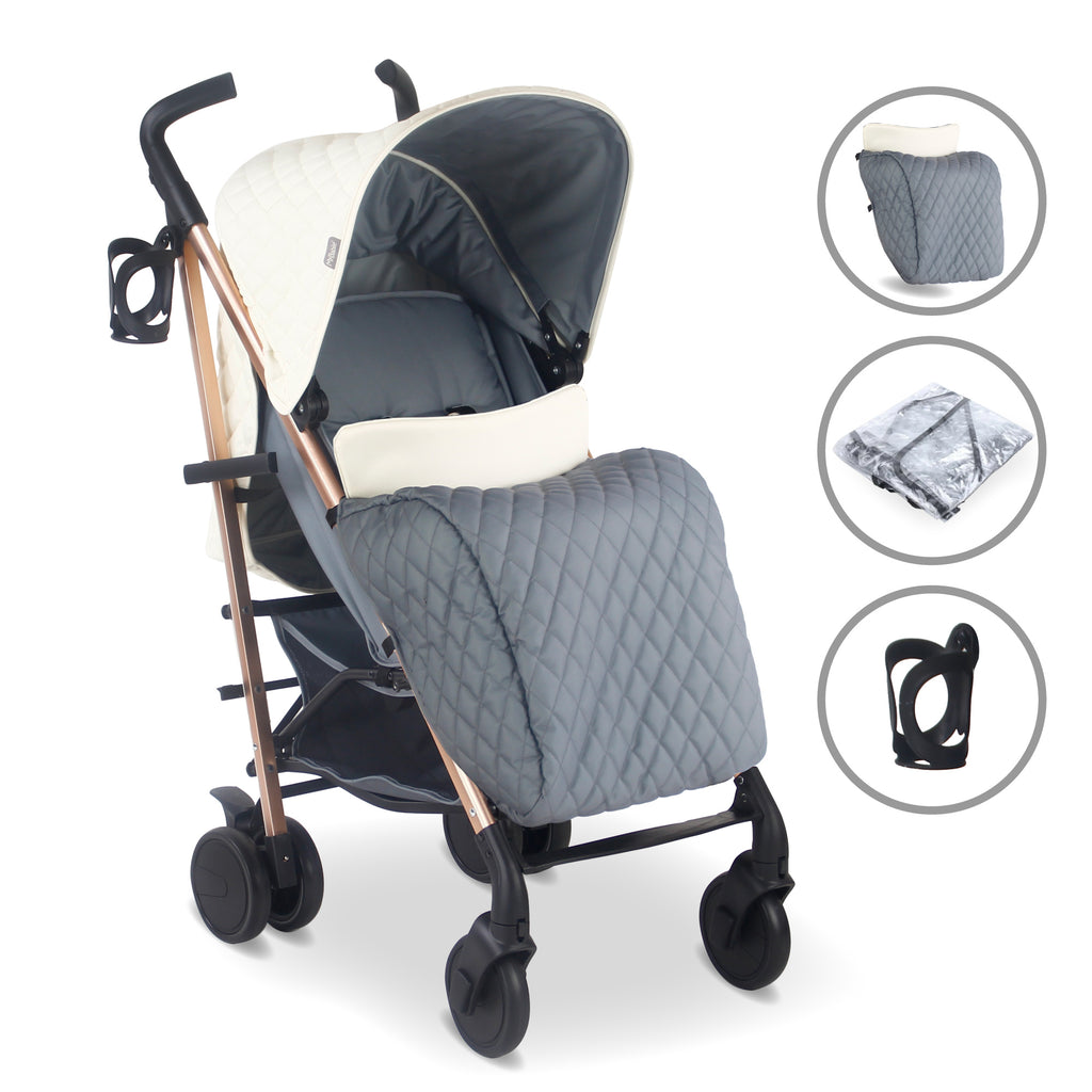 My Babiie MB51 Plus Stroller - Quilted Champagne