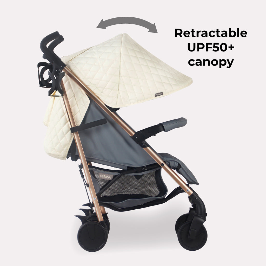 My Babiie MB51 Plus Stroller - Quilted Champagne