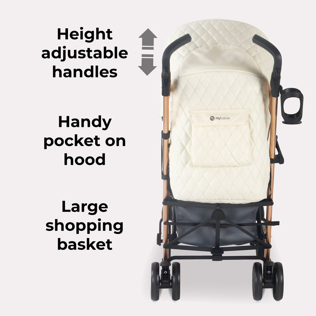 My Babiie MB51 Plus Stroller - Quilted Champagne