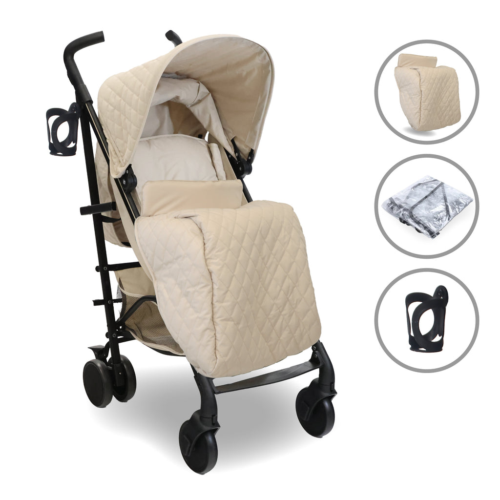 My Babiie MB51 Plus Stroller - Quilted Sand