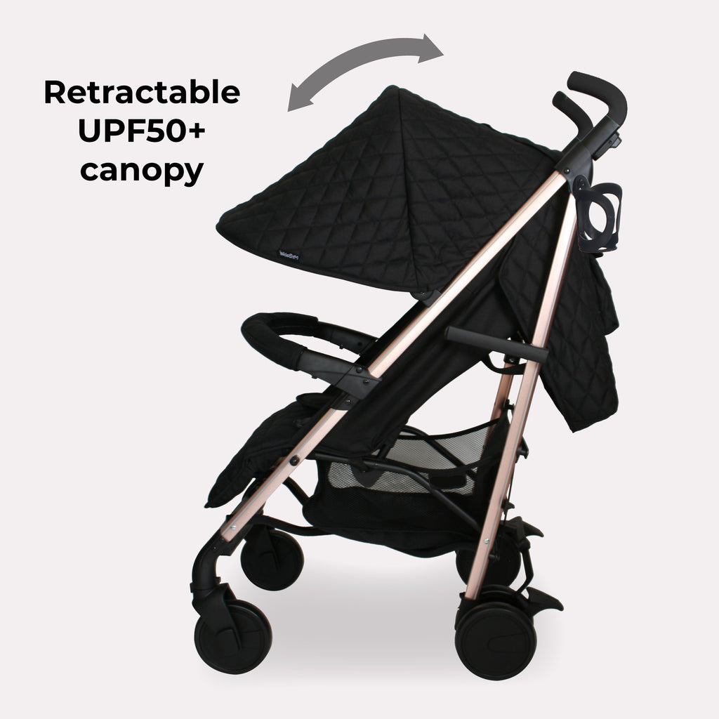 My Babiie MB51 Plus Stroller - Quilted Black