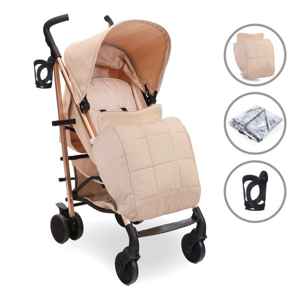 My Babiie MB51 Plus Stroller - Rose Gold Blush