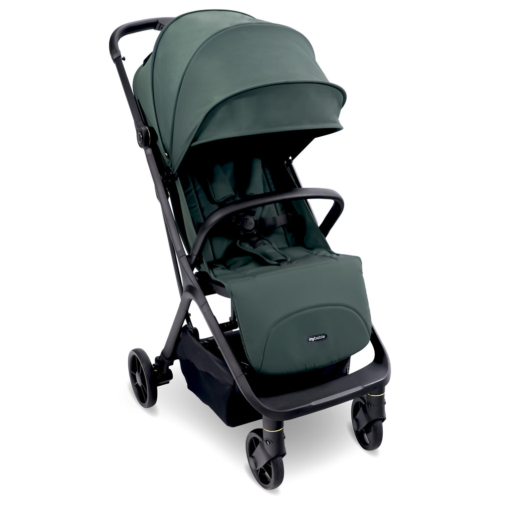 My Babiie MBX7 Plus Auto-Fold Stroller - Forest Green