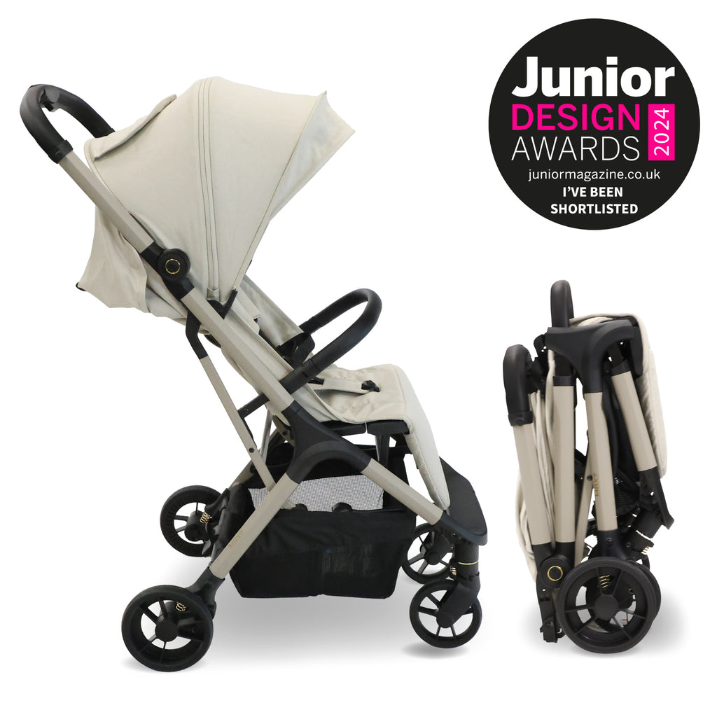 My Babiie MBX7 Plus Auto-Fold Stroller - Ivory