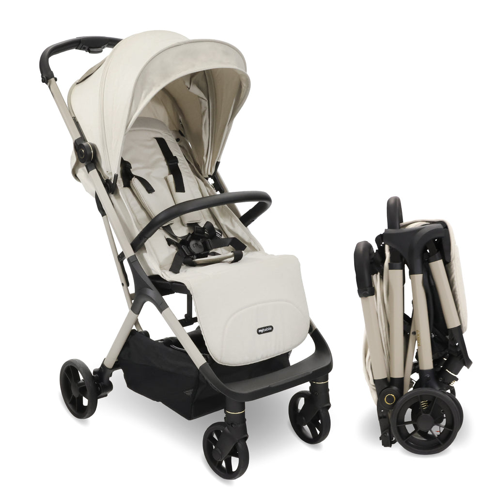 My Babiie MBX7 Plus Auto-Fold Stroller - Ivory