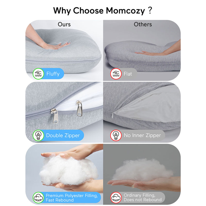 Momcozy G Shaped Pillow Cooling