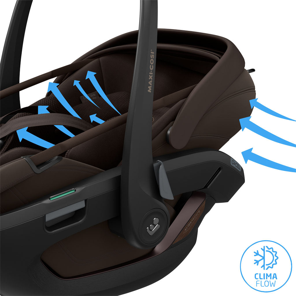 Maxi Cosi Coral Slide Pro i-Size Car Seat - Espresso Brown