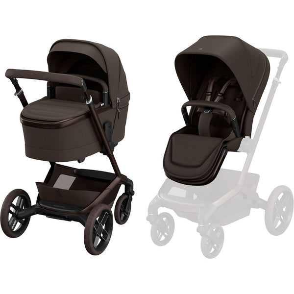 Maxi Cosi Fame Pushchair and Carrycot - Espresso Brown