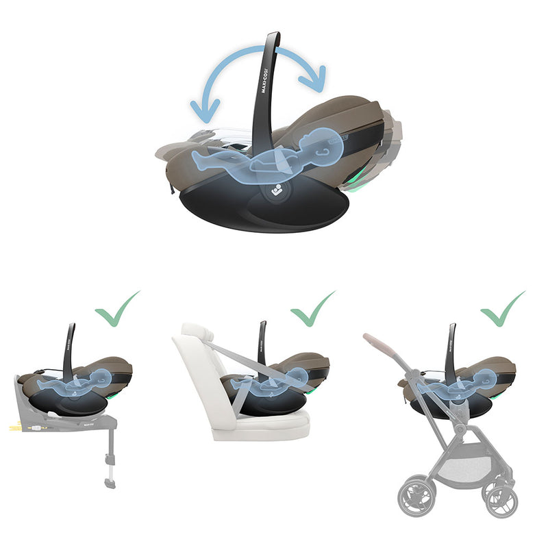 Maxi Cosi Pebble 360 Pro 2 Car Seat - Twillic Truffle