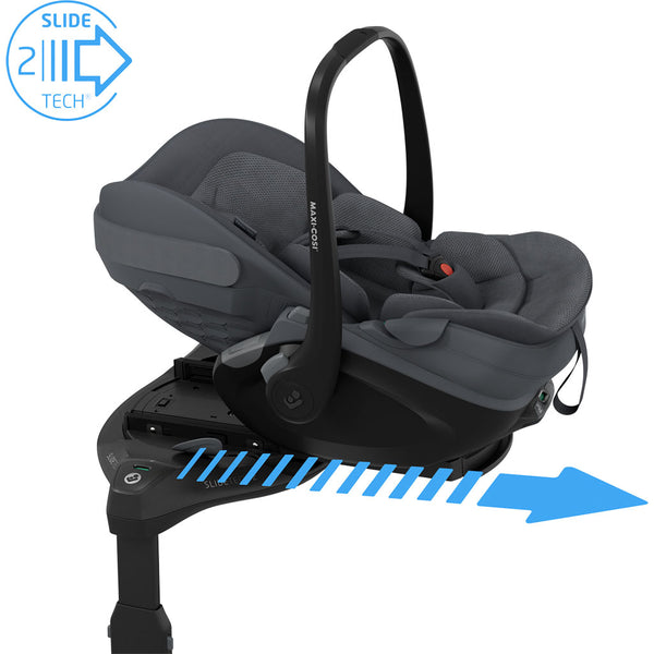 Maxi Cosi Pebble Slide Pro Car Seat and Base - Moon Graphite