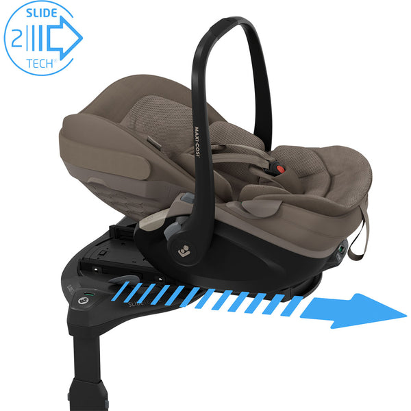 Maxi Cosi Pebble Slide Pro Car Seat and Base - Oak Truffle
