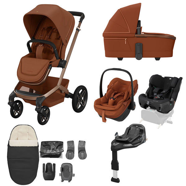 Maxi Cosi Fame 10 Piece Premium Family XL Travel System Copper Terra