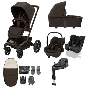 Maxi Cosi Fame 10 Piece Premium Family XL Travel System Espresso Brown
