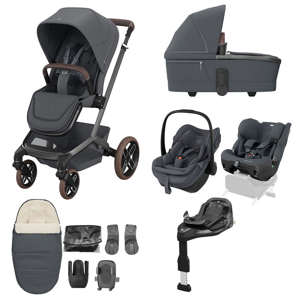 Maxi Cosi Fame 10 Piece Premium Family XL Travel System Moon Graphite