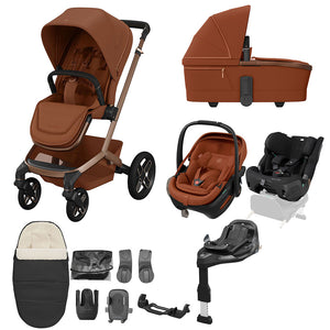 Maxi Cosi Fame 10 Piece Ultimate Family XL Travel System Copper Terra