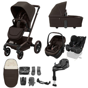 Maxi Cosi Fame 10 Piece Ultimate Family XL Travel System Espresso Brown
