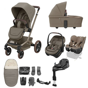 Maxi Cosi Fame 10 Piece Ultimate Family XL Travel System Oak Truffle