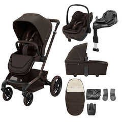 Maxi Cosi Fame 8 Piece Premium Travel System Espresso Brown