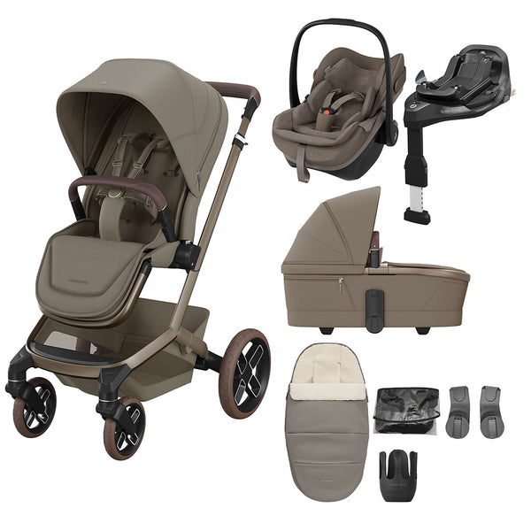 Maxi Cosi Fame 8 Piece Premium Travel System Oak Truffle