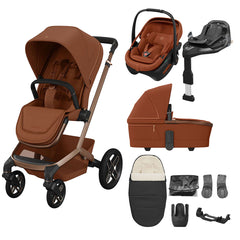 Maxi Cosi Fame 8 Piece Ultimate Travel System Copper Terra